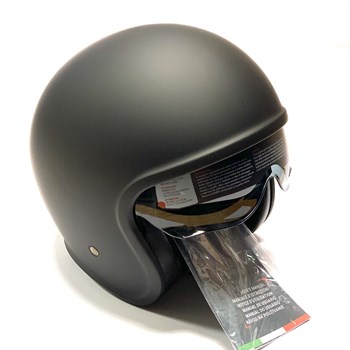 CHOPPER HALVHJELM SORT MATT STR.XL